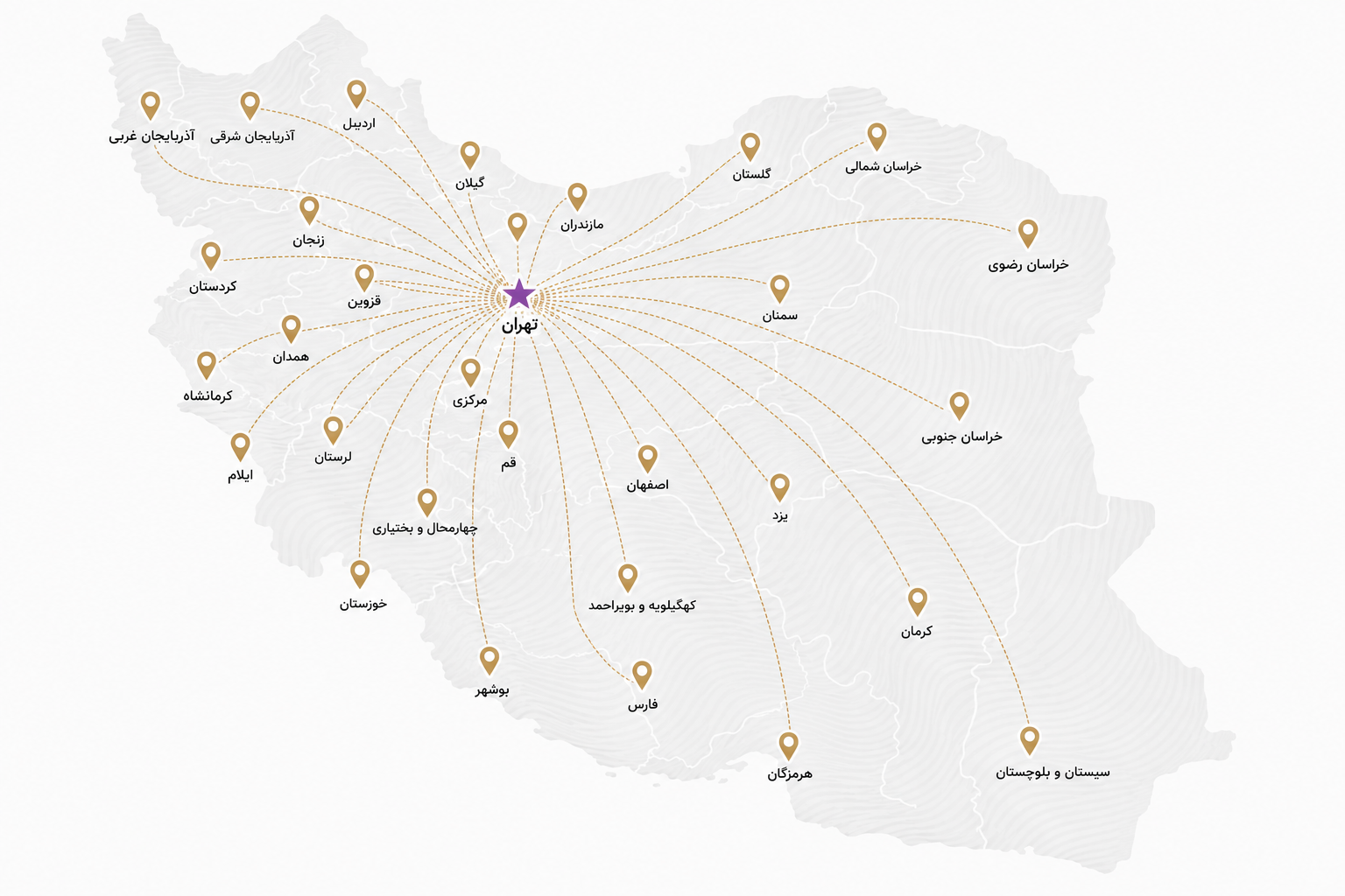 نقشه ایران و استان‌ها