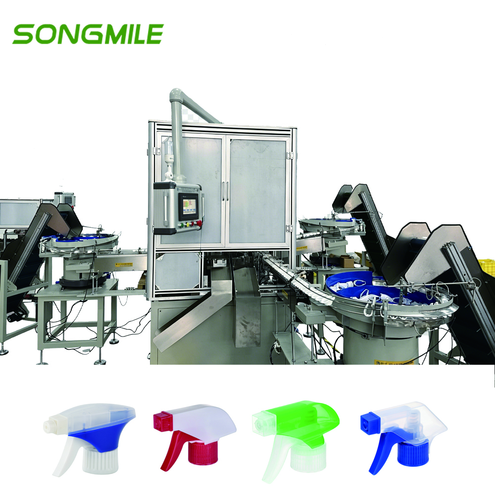 All Plastic Trigger Sprayer Top and Bottom Cover Assembly Machine